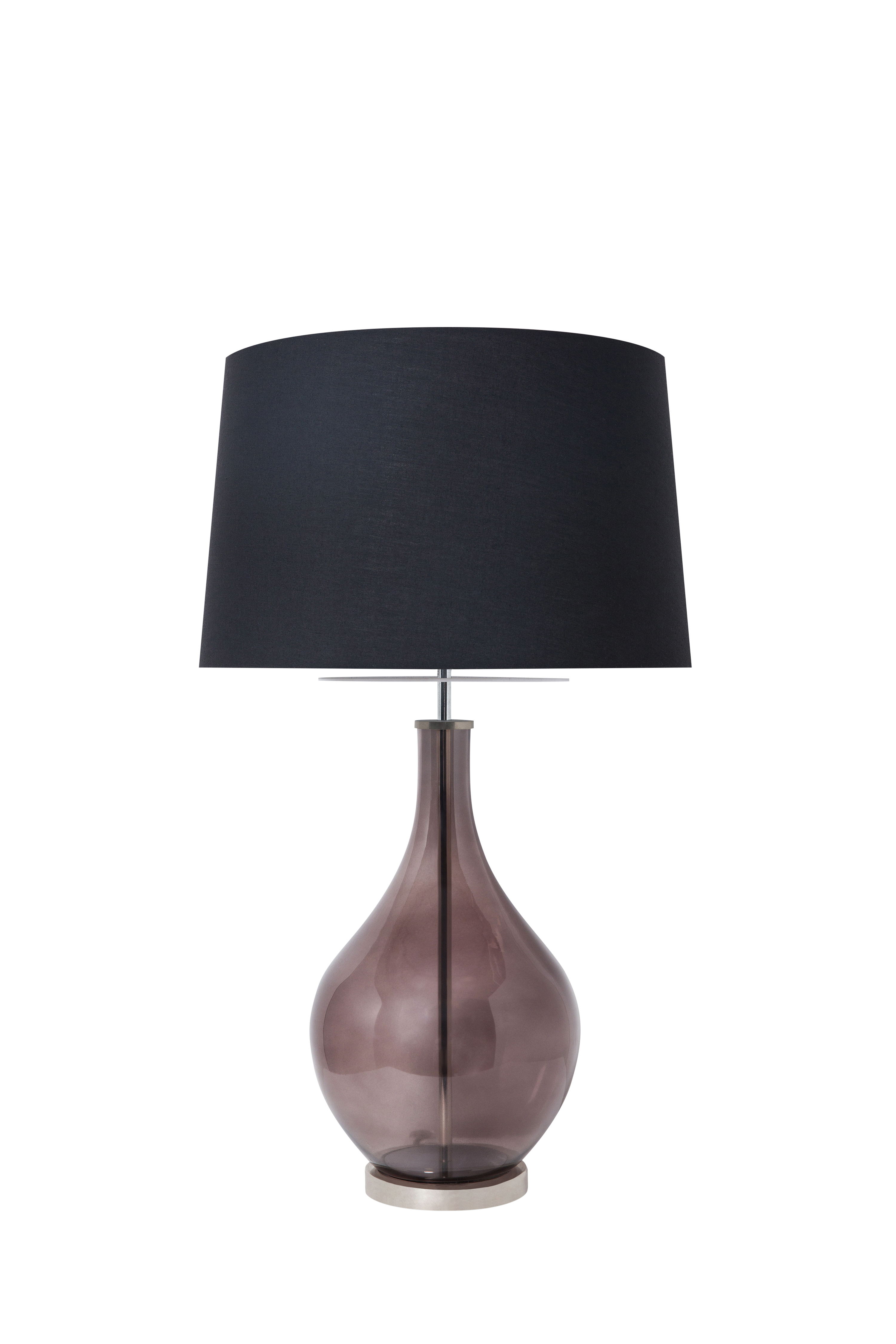 Smoked glass table lamp
