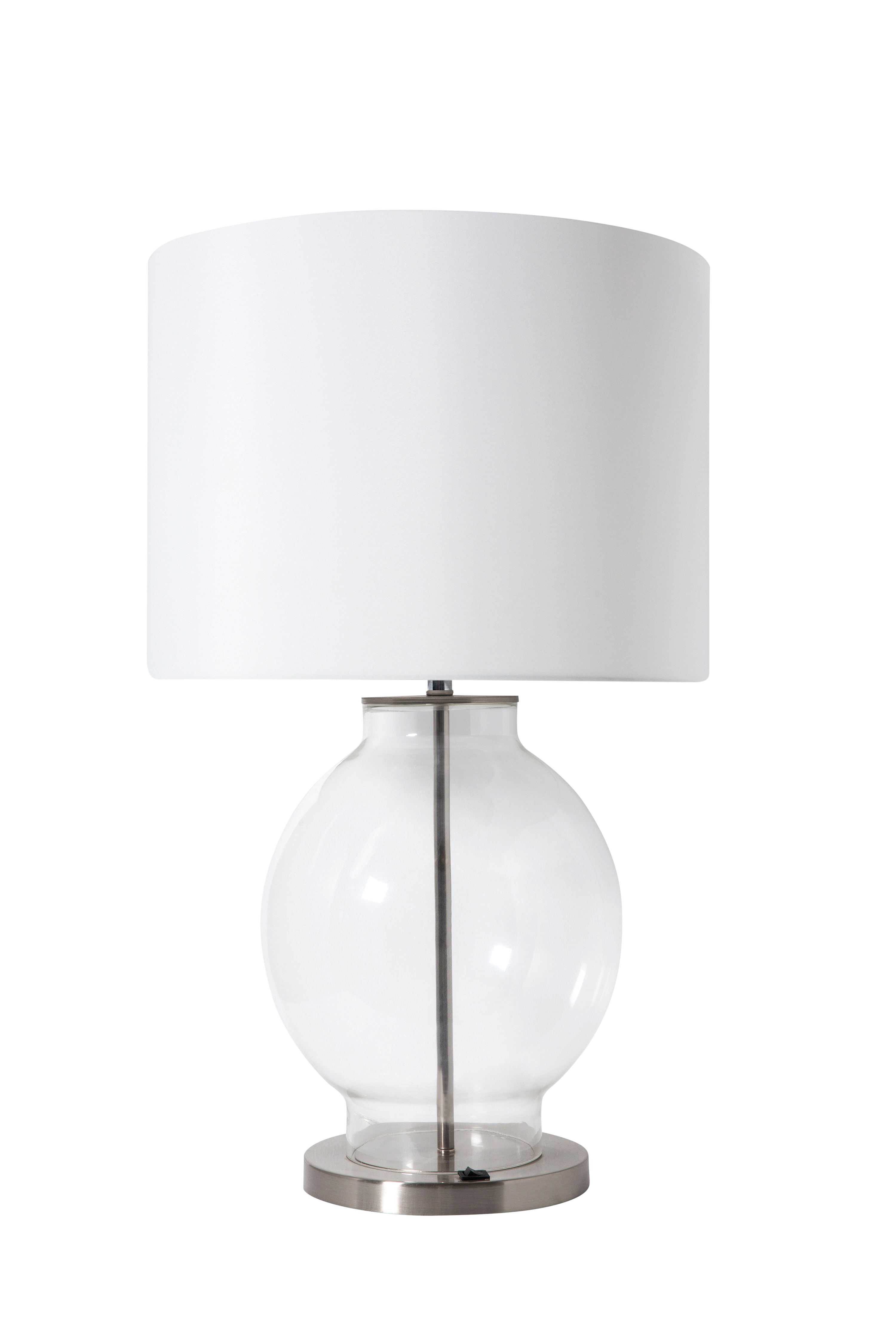 Clear glass table lamp