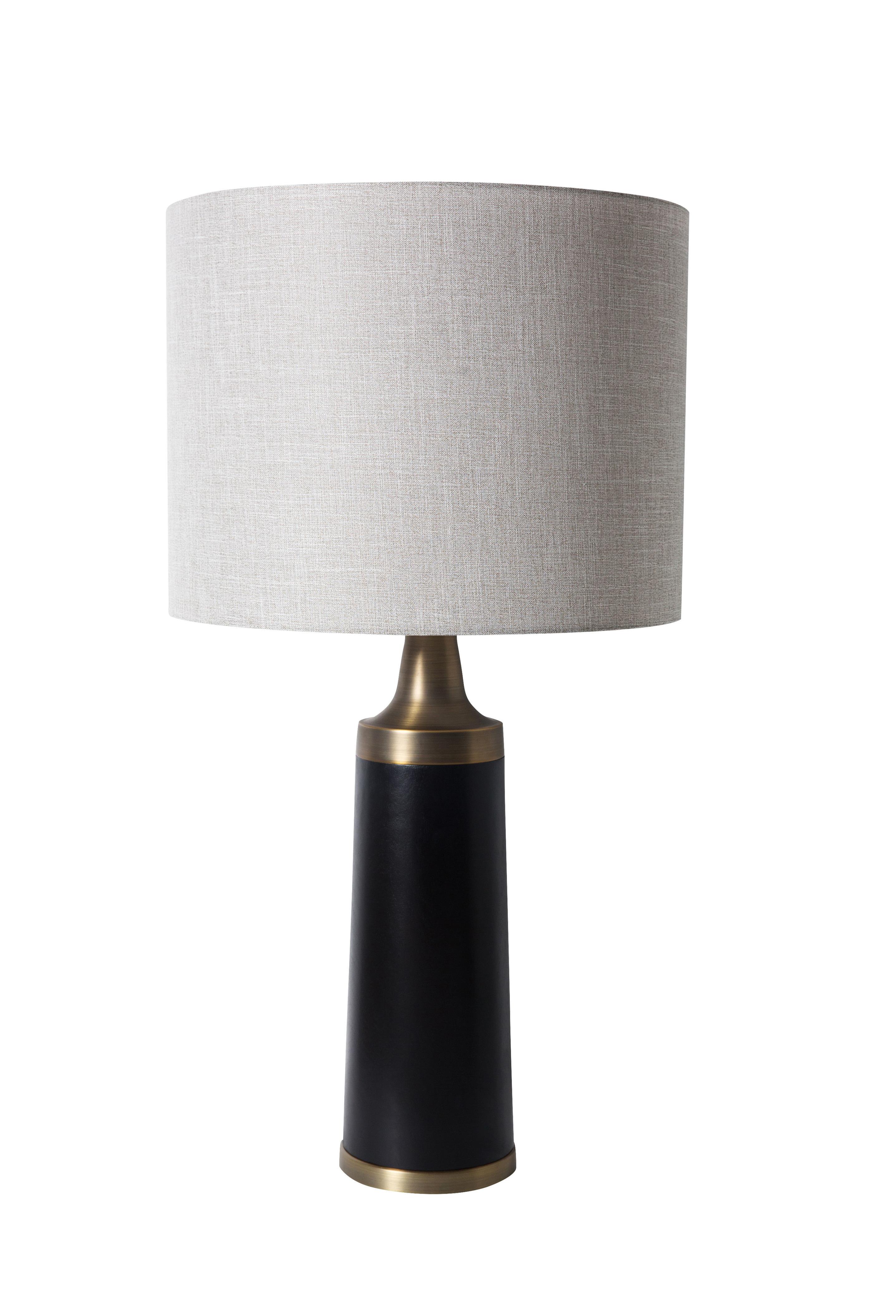 Metal cylinder table lamp