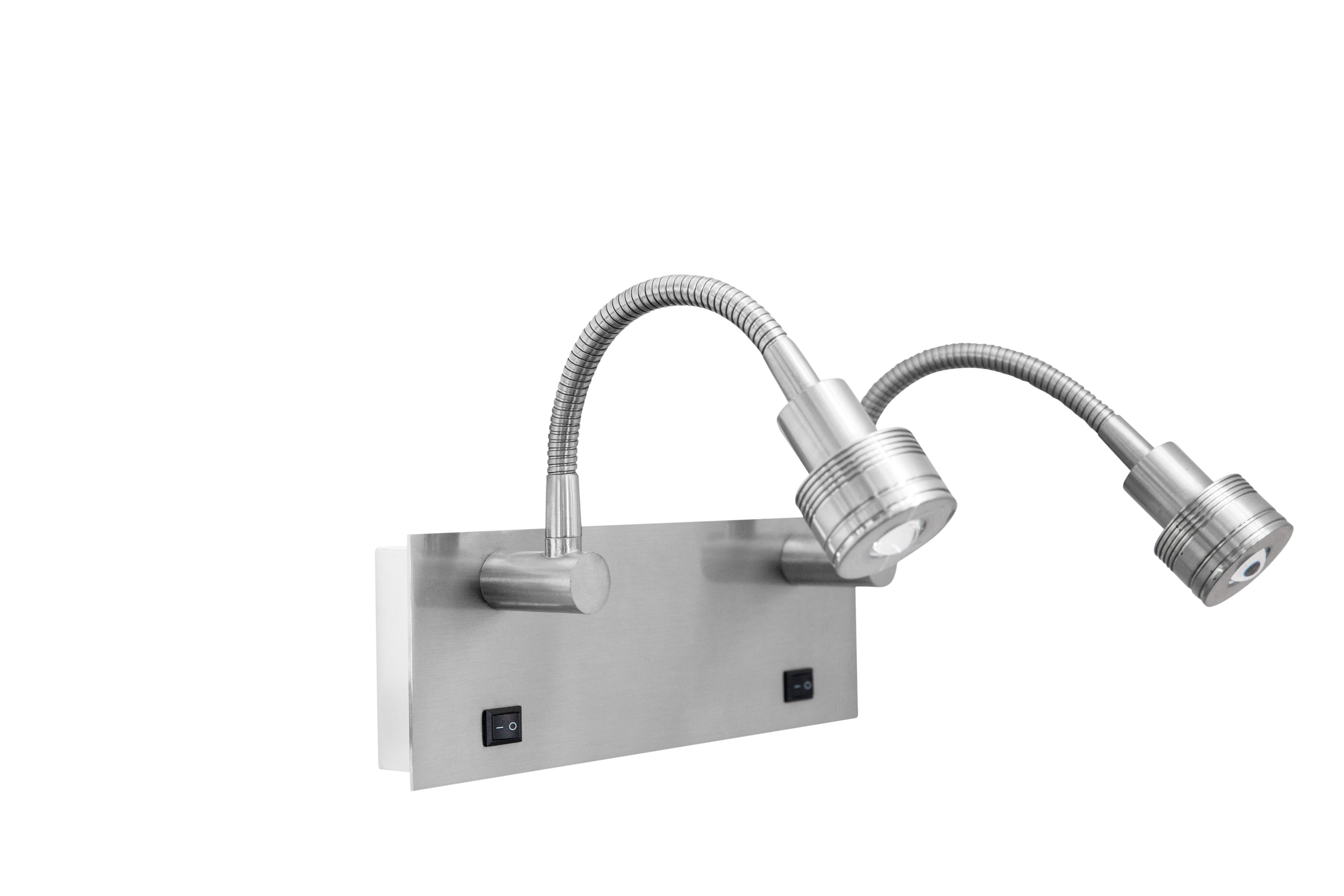 Double heads LED reading lamp